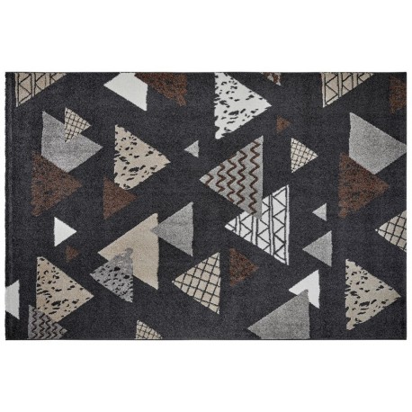 Dywan Obsession BRONX 542 ANTHRACITE nowoczesny grafitowy kolorowe trójkąty polipropylen
