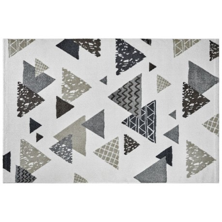 Dywan Obsession BRONX 542 WHITE nowoczesny biały kolorowe trójkąty polipropylen