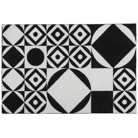 Dywan Obsession BLACK & WHITE 394 BLACK-WHITE nowoczesny biało-czarny geometryczny polipropylen