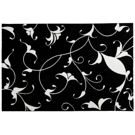 Dywan Obsession BLACK & WHITE 390 BLACK nowoczesny czarno-biały kwiaty polipropylen